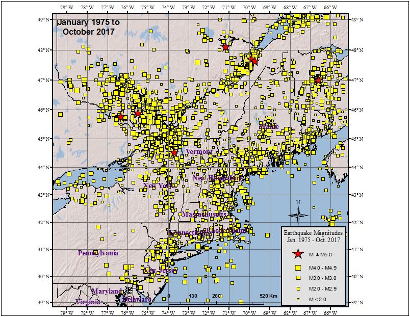 earthquakes near new york city